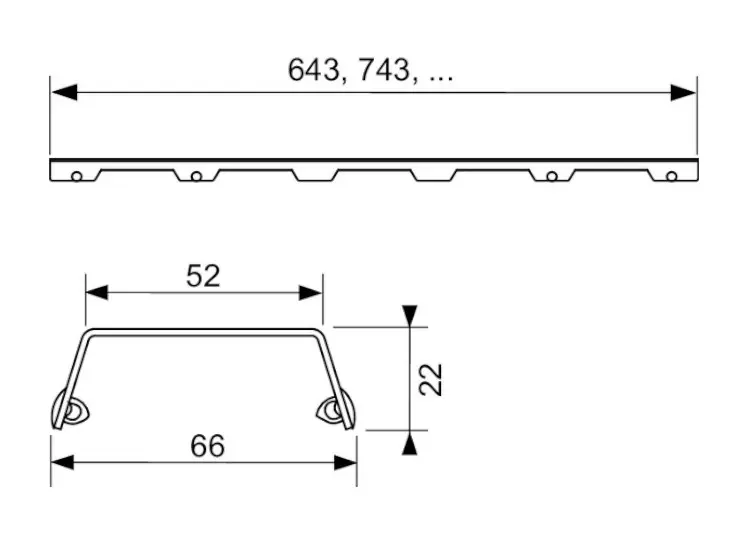 Tece - TECEdrainline - Zuhanylefolyó - 600783 – 2. kép