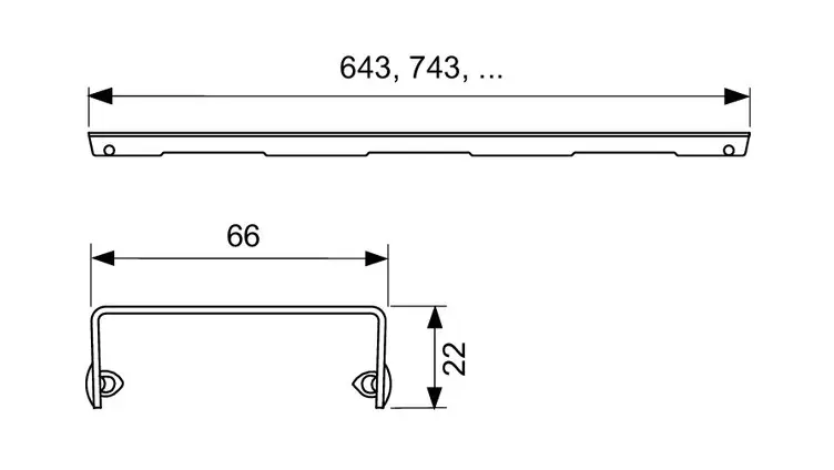 Tece - TECEdrainline - Zuhanylefolyó - 600851 – 2. kép