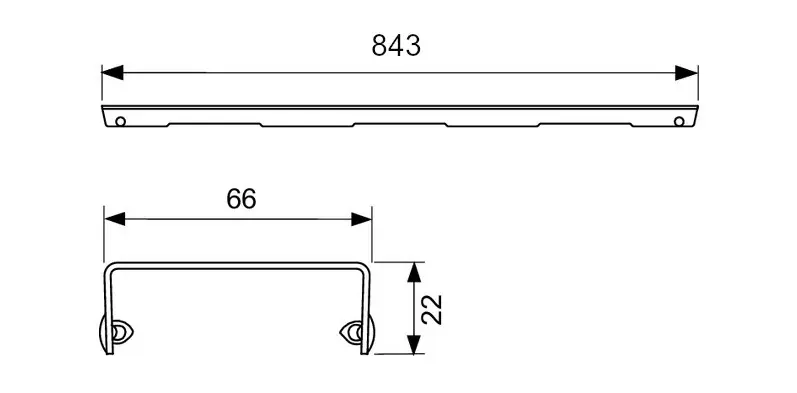 Tece - TECEdrainline - Zuhanylefolyó - 600911 – 2. kép