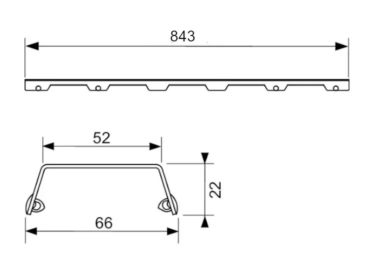 Tece - TECEdrainline - Zuhanylefolyó - 600982 – 2. kép