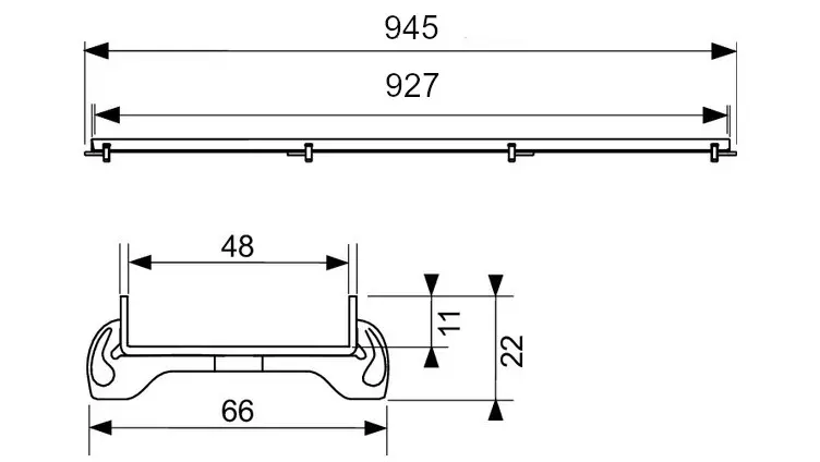 Tece - TECEdrainline - Zuhanylefolyó - 601070 – 2. kép
