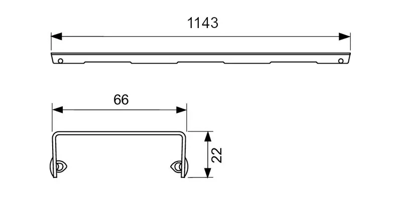 Tece - TECEdrainline - Zuhanylefolyó - 601210 – 2. kép