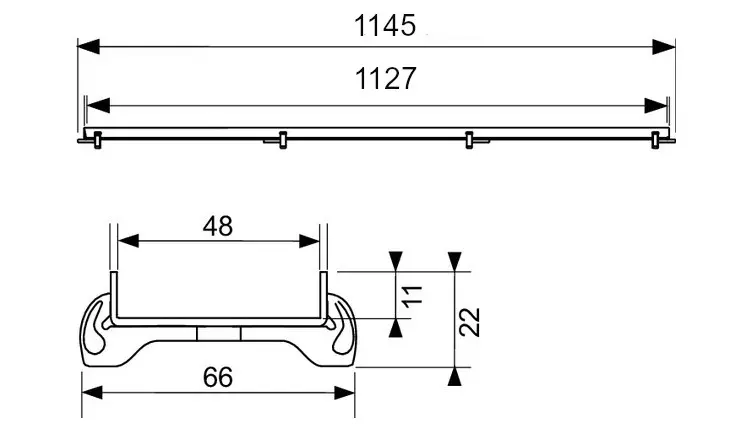 Tece - TECEdrainline - Zuhanylefolyó - 601270 – 2. kép
