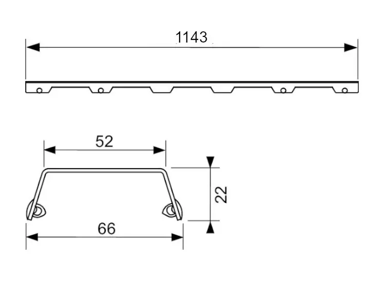 Tece - TECEdrainline - Zuhanylefolyó - 601282 – 2. kép