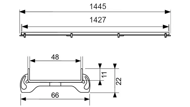 Tece - TECEdrainline - Zuhanylefolyó - 601570 – 2. kép