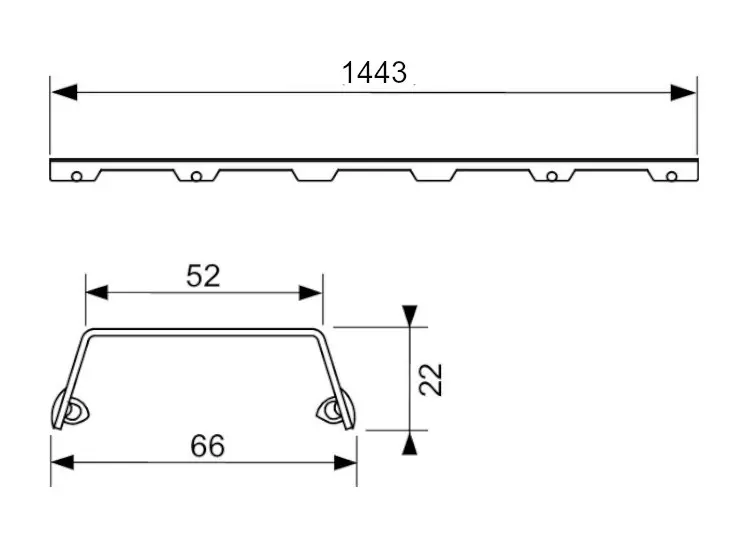 Tece - TECEdrainline - Zuhanylefolyó - 601582 – 2. kép