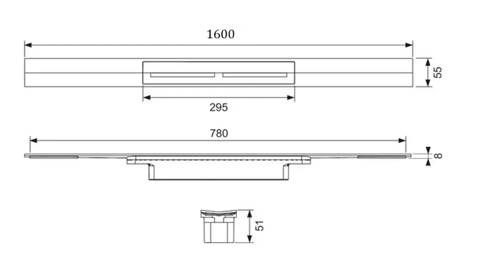 Tece - TECEdrainprofile - Zuhanylefolyó - 671600 – 2. kép