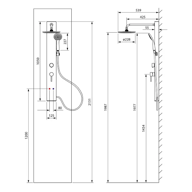 Aqualine - Figa - Zuhanypanel - SL230 – 2. kép