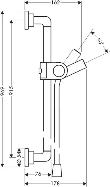Axor - Citterio - Zuhanyrúd - 27831000 – 2. kép