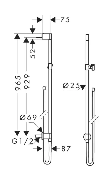Axor - One - Zuhanyrúd - 48792990 – 2. kép