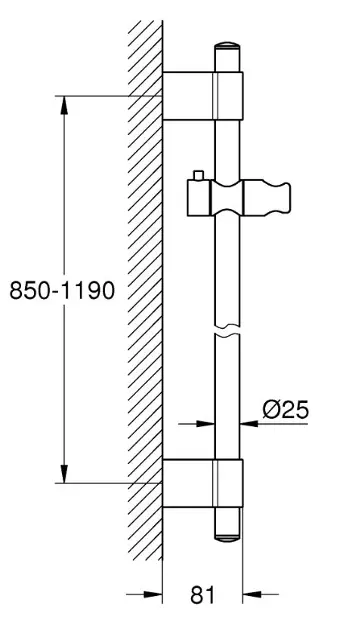 Grohe - Rainshower - Zuhanyrúd - 27136001 – 2. kép