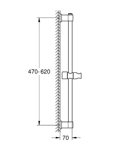 Grohe - Vitalio Universal - Zuhanyrúd - 277242431 – 2. kép