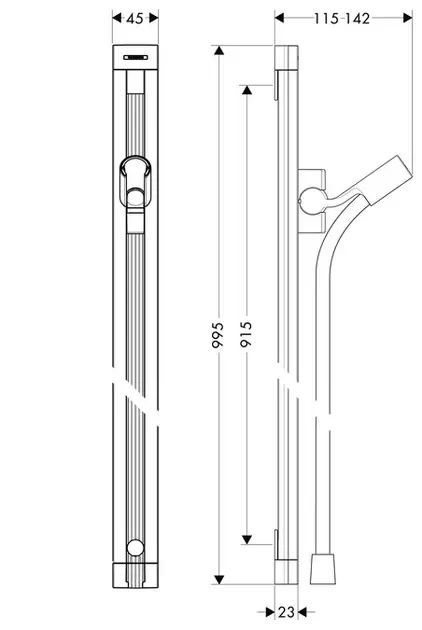 Hansgrohe - Raindance - Zuhanyrúd - 27636000 – 2. kép