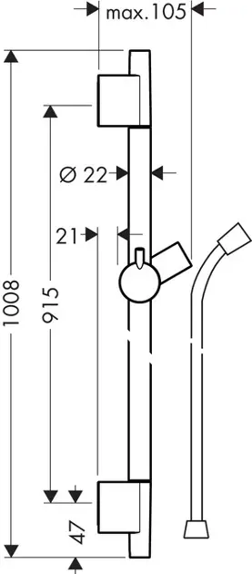 Hansgrohe - Raindance - Zuhanyrúd - 28631820 – 2. kép