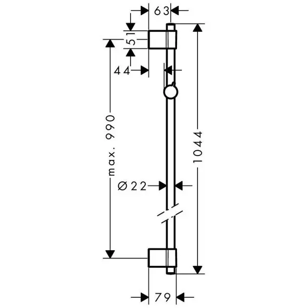 Hansgrohe - Unica’ Varia - Zuhanyrúd - 27356000 – 2. kép