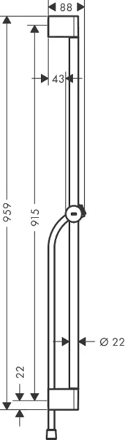 Hansgrohe - Unica - Zuhanyrúd - 24401670 – 2. kép
