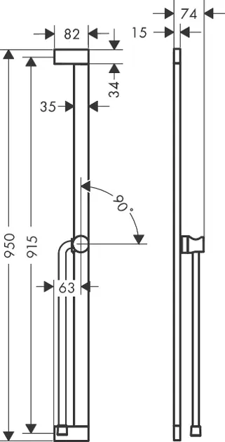 Hansgrohe - Unica - Zuhanyrúd - 24405670 – 2. kép