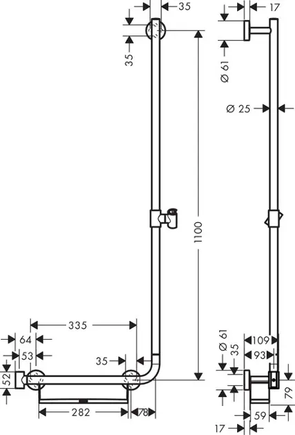 Hansgrohe - Unica - Zuhanyrúd - 26404400 – 2. kép