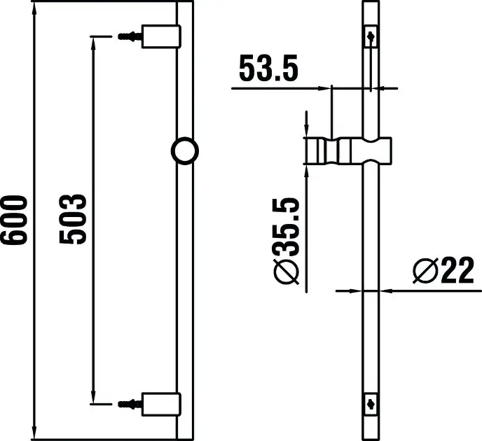 Laufen - Shower fittings - Zuhanyrúd - HF904791100000 – 2. kép