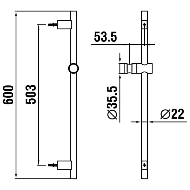 Laufen - Shower fittings - Zuhanyrúd - HF904791465000 – 2. kép