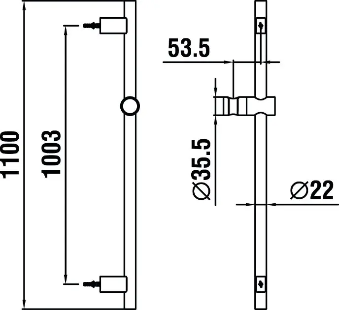 Laufen - Shower fittings - Zuhanyrúd - HF904794100000 – 2. kép