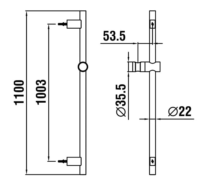 Laufen - Shower fittings - Zuhanyrúd - HF904794465000 – 2. kép