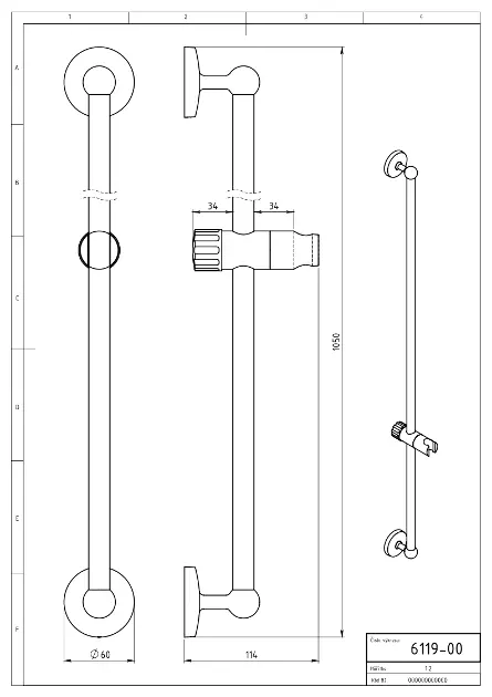 Novaservis - Shower sets - Zuhanyrúd - 6119,0 – 2. kép