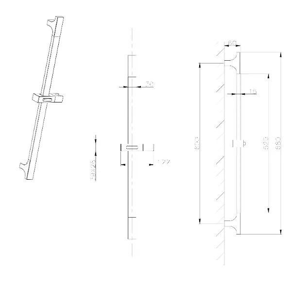 Sapho - Showers - Zuhanyrúd - 1206-07GB – 2. kép