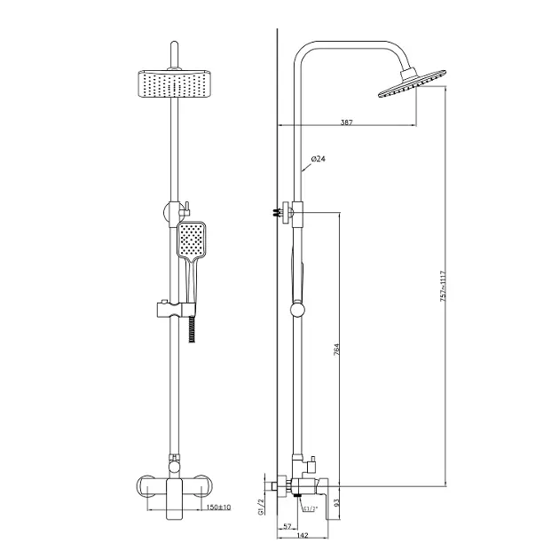 Aqualine - Factor - Zuhanyszett - FC960 – 2. kép