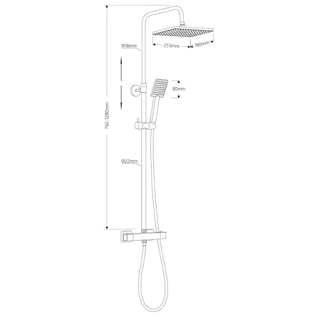 Aqualine - Showers - Zuhanyszett - SL440 – 2. kép