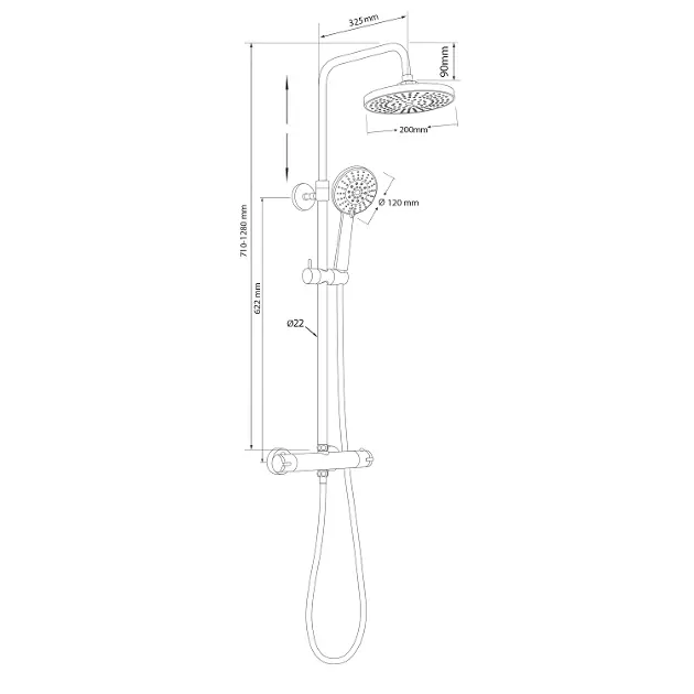 Aqualine - Showers - Zuhanyszett - SL533 – 2. kép