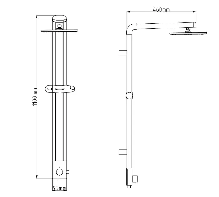 Aqualine - Tour - Zuhanyszett - SL030 – 2. kép