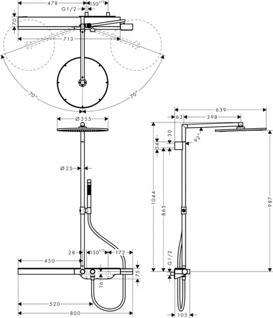 Axor - ShowerSolutions - Zuhanyszett - 27984000 – 2. kép