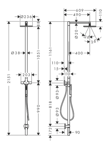 Axor - Starck - Zuhanyszett - 12672670 – 2. kép