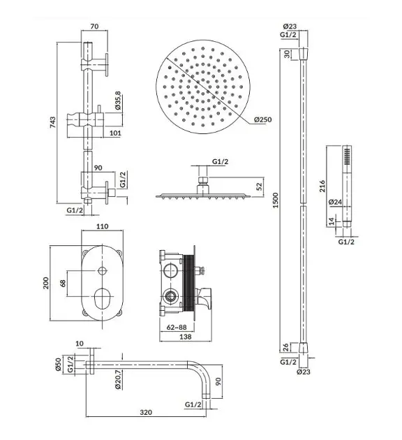 Cersanit - Inverto - Zuhanyszett - S952-007 – 2. kép