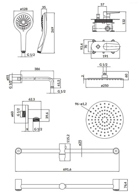Cersanit - Moduo - Zuhanyszett - S952-011 – 2. kép