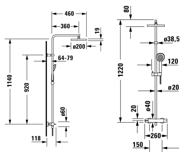Duravit - B.1 - Zuhanyszett - B14280008010 – 2. kép