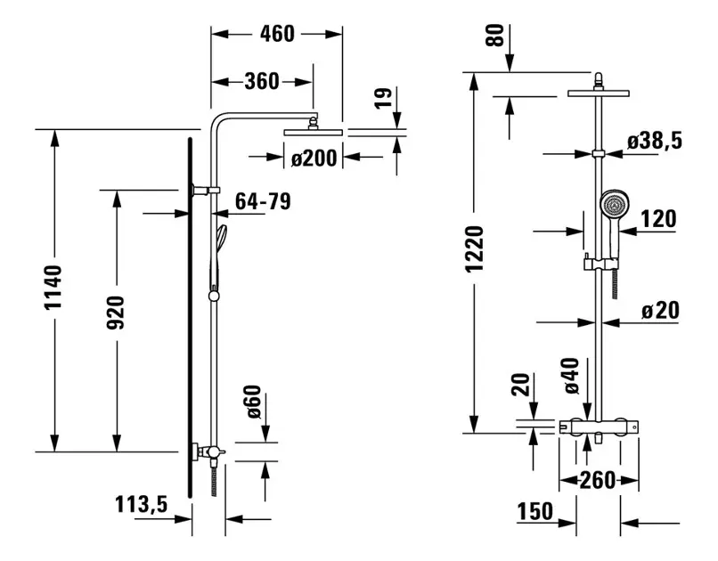Duravit - B.2 - Zuhanyszett - B24280008010 – 2. kép