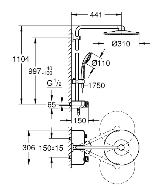 Grohe - Euphoria SmartControl - Zuhanyszett - 26507LS0 – 2. kép