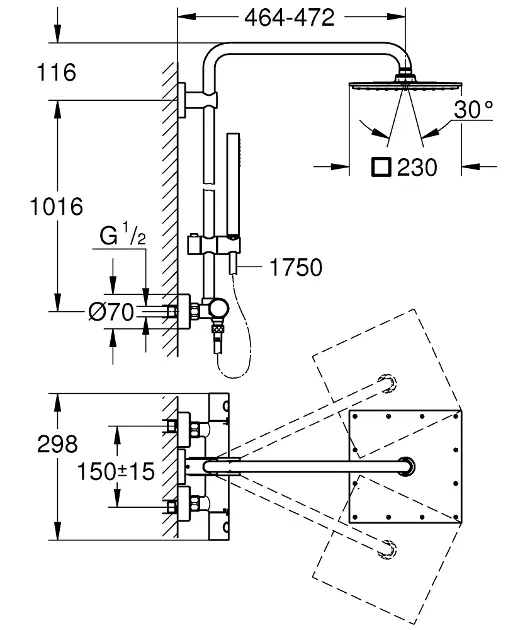 Grohe - Euphoria - Zuhanyszett - 26187000 – 2. kép