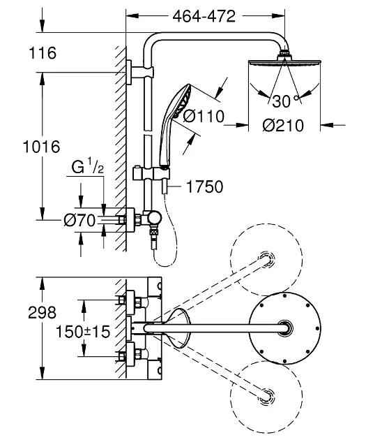 Grohe - Euphoria - Zuhanyszett - 27964000 – 2. kép