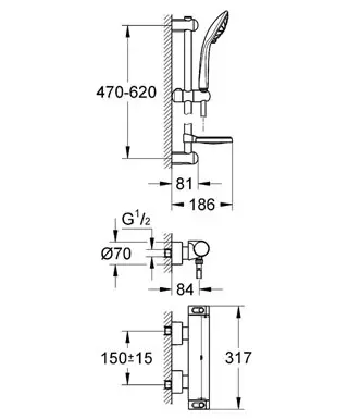 Grohe - Grohtherm 2000 - Zuhanyszett - 34195001 – 2. kép