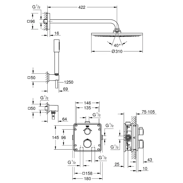 Grohe - Grohtherm - Zuhanyszett - 34730000 – 2. kép