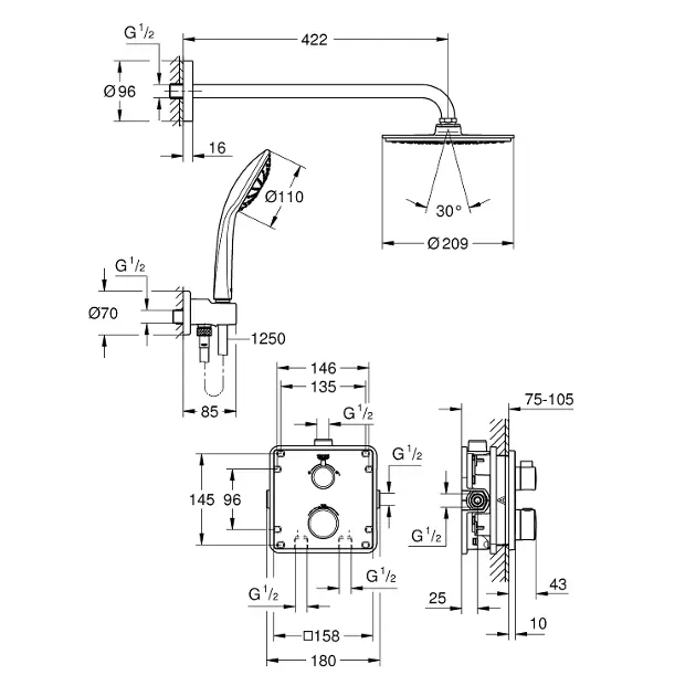 Grohe - Grohtherm - Zuhanyszett - 34734000 – 2. kép