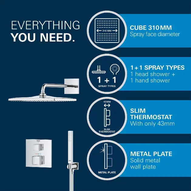 Grohe - Precision Cube - Zuhanyszett - 34879000 – 13. kép