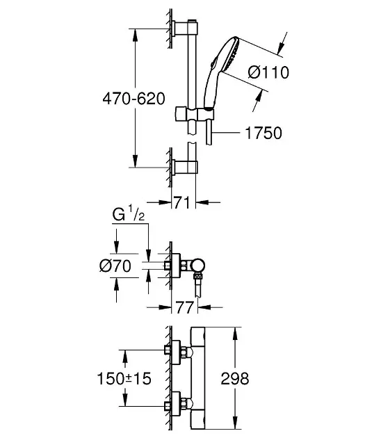 Grohe - Precision Get - Zuhanyszett - 34856000 – 2. kép