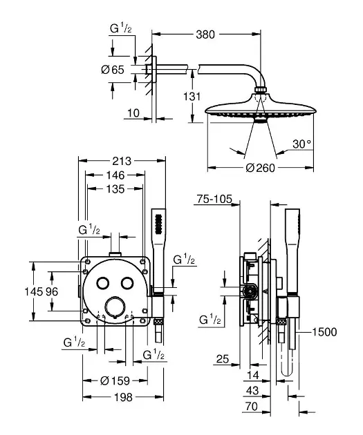 Grohe - Precision SmartControl - Zuhanyszett - 34878000 – 2. kép