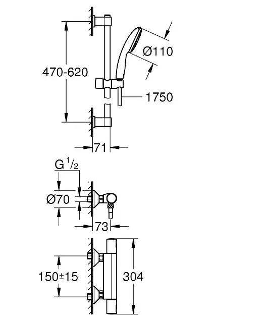 Grohe - Precision Start - Zuhanyszett - 34597001 – 2. kép