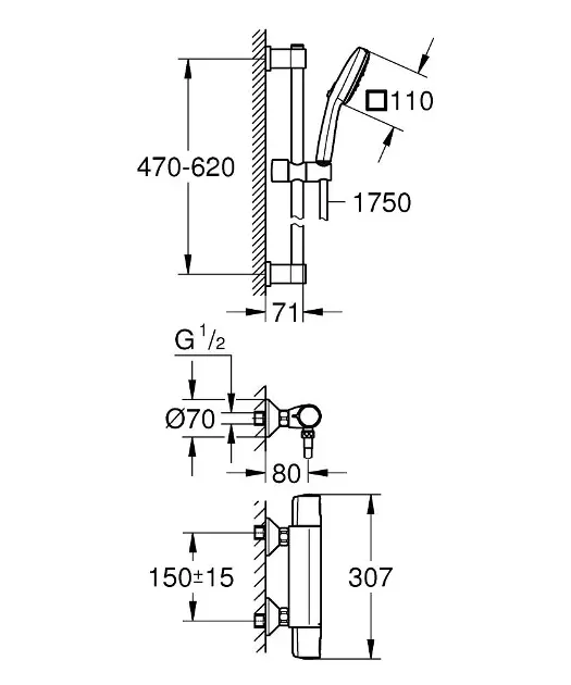 Grohe - Precision Trend - Zuhanyszett - 34237003 – 2. kép
