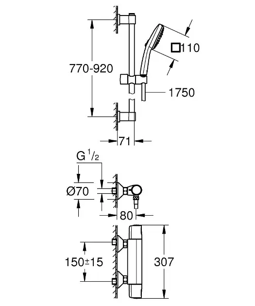Grohe - Precision Trend - Zuhanyszett - 34855003 – 2. kép